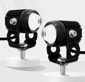 2Xhalogen Motocyklowy Dwubarwny Biały I Przeciwmgielny 13W/12V+Włącznik