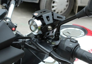 2 X Halogen Motocyklowy Led Cree U5 +Włącznik 3000Lm Czarny