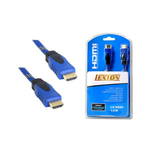 Kabel HDMI-HDMI 1,5m niebieski v1.4 blister