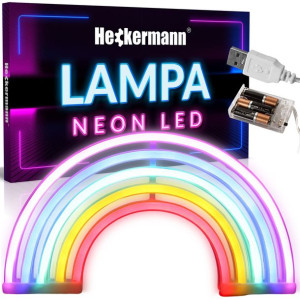 Neon Led Wiszący Lampka Na Ścianę Tęcza Usb Do Pok
