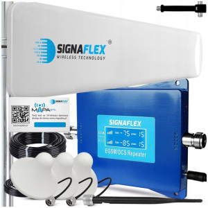 Wzmacniacz Zasięgu Sygnału Gsm Dcs 4g Lte + Anteny