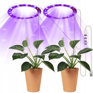 2x Lampa Led Do Uprawy Wzrostu Roślin Różowa