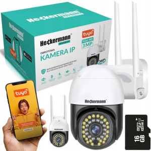Kamera Ip Zewnętrzna Obrotowa Wifi Tuya Z Kartą Sd