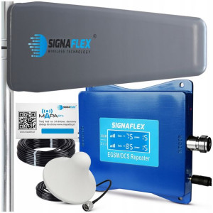 Wzmacniacz Zasięgu Sygnału Gsm Dcs 4g Lte + Anteny