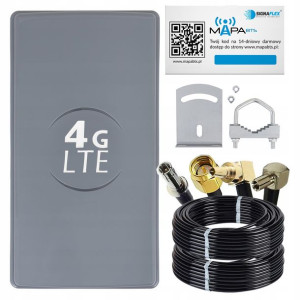 Antena Dual Wzmacniacz Internet 3g 4g Lte + 50dbi