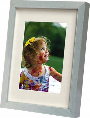 Ramka Drewniana Srebrna 40x50 Passe-partout 30x40