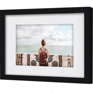 Rama Drewniana Czarna 3d 40x50 Passe Partout 30x40