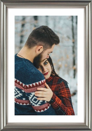 Ramka Na Zdjęcia Srebrna Foto Rama 18x24 Cm