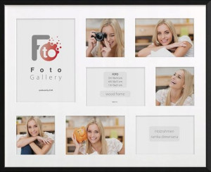 Ramka Drewniana Czarna Galeria 10x10 10x15 15x21