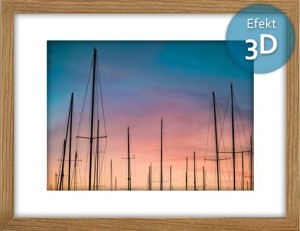 Dębowa Rama Drewniana 3d 25x25 Passe-partout