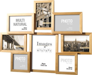 Multirama Drewniana 8 Zdjęć - Foto Ramka Galeria