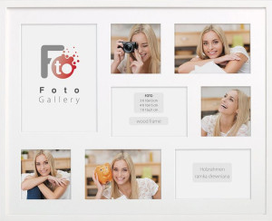 Foto Galeria Na 8 Zdjęć - Drewniana Ramka Biała