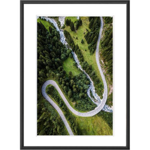 Rama Aluminiowa Czarna 30x40 Passe-partout 21x29,7