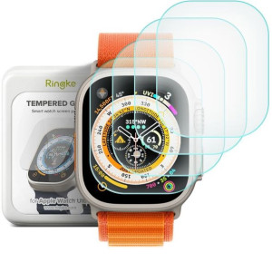 4x Szkło Hartowane Ringke Id Fc Glass do Apple Watch Ultra (49 mm) Clear