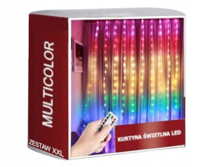 Kurtyna Świetlna 3x2,8m Multicolor Led
