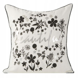Poszewka Eurofirany 45x45 Nat+sreb