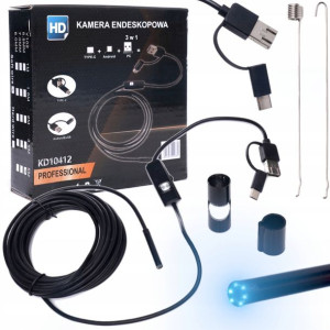 Inspekcyjna Kamera Endoskopowa 3w1 Android Pc Led