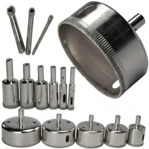 Zestaw Otwornic Diamentowych Gres Płytki 3-70mm 14