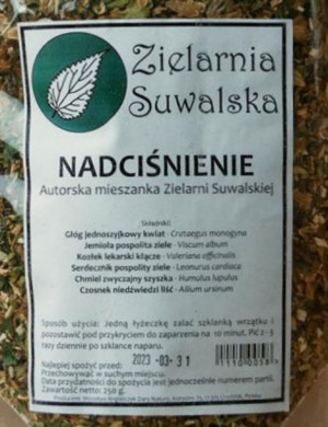 Zióła Zielarnia Suwalska Nadciśnienie 250 g
