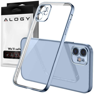 Etui Alogy TPU Luxury Case z osłonką na aparat do Apple iPhone 12 niebiesko
