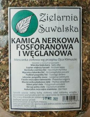 Zioła Kamica Nerkowa Fosforanowa i Węglanowa Zielarnia Suwalska 500g
