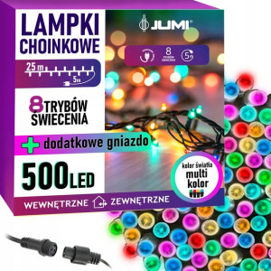 LAMPKI CHOINKOWE 500 LED multikolor girlanda