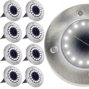 8 x Lampa SOLARNA ogrodowa LED najazdowa gruntowa