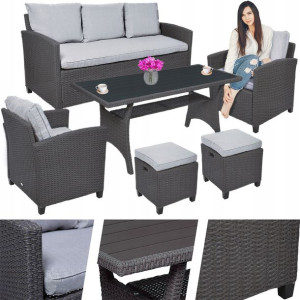 Meble ogrodowe TECHNORATTAN stół sofa fotel MILANO