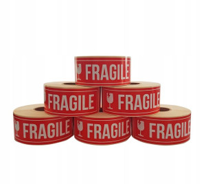 Naklejka Adr Nie Rzucać Szkło Fragile 15X5Cm X500
