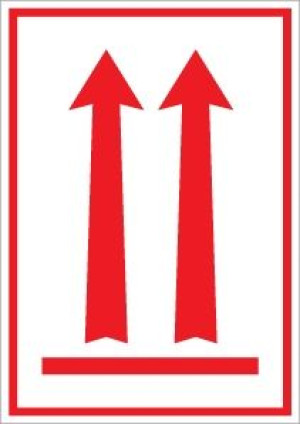 Naklejka Czerwone Strzałki W Górę Up Adr 74X105Mm