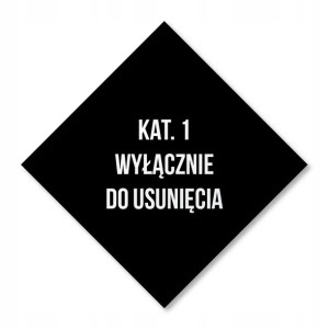 Naklejka Adr Kat.1 Wyłącznie Do Usunięcia 30Cm Tir