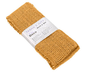 Żółta Dekoracyjna Taśma Z Juty 6 Cm X 3 M