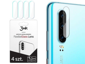 4x Szkło 3mk Flexible Glass na kamerę obiektyw do Huawei P30
