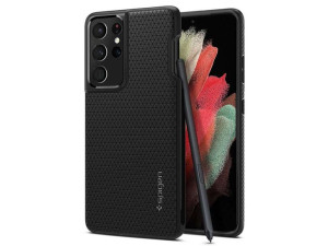 Etui obudowa Spigen Liquid Air Pen do Samsung Galaxy S21 Ultra Matte Black