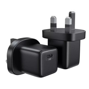 Joyroom mała szybka ładowarka USB Typ C PD 25W wtyczka UK czarny (L-P251)