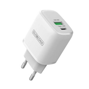 Duzzona ładowarka sieciowa 30W PD QC3.0 USB Typ C / USB biała (T2)