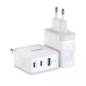 Duzzona 3-portowa ładowarka sieciowa GaN 2 x USB Typ C + USB 65W PD QC3.0 b