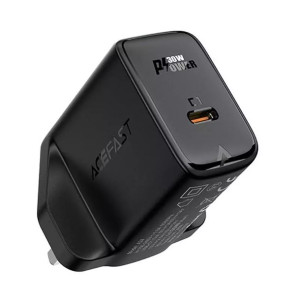 Acefast ładowarka sieciowa GaN (wtyczka UK) USB Typ C 30W, Power Delivery,