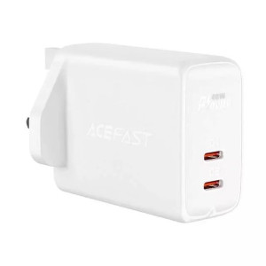 Acefast ładowarka sieciowa (wtyczka UK) 2x USB Typ C 40W, PPS, PD, QC 3.0,