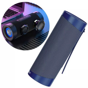 Dudao bezprzewodowy głośnik bluetooth 5.0 światła RGB niebieski (Y10Pro)