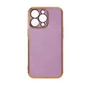 Lighting Color Case etui do iPhone 12 Pro żelowy pokrowiec ze złotą ramką f