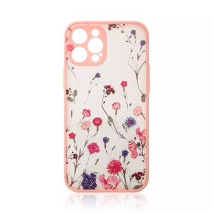 Design Case etui do iPhone 12 pokrowiec w kwiaty różowy