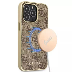 Guess GUHMP13LG4GB iPhone 13 Pro / 13 6,1" brązowy/brown hard case 4G Colle