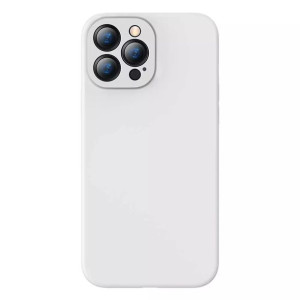 Baseus Liquid Gel Case silikonowe etui pokrowiec do iPhone 13 Pro Max biały