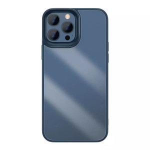 Baseus Crystal Phone Case pancerne etui do iPhone 13 Pro Max z żelową ramką