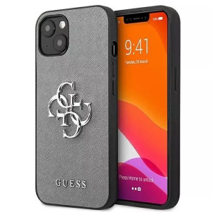 Guess GUHCP13SSA4GSGR iPhone 13 mini 5,4" szary/grey hardcase Saffiano 4G M