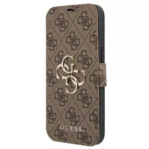 Guess GUBKP13S4GMGBR iPhone 13 mini 5,4" brązowy/brown book 4G Big Metal Lo