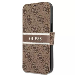 Guess GUBKP13S4GDBR iPhone 13 mini 5,4" brązowy/brown book 4G Stripe