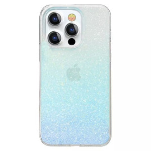 Kingxbar Streamer Series luksusowe eleganckie etui na iPhone 13 Pro niebies