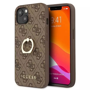 Guess GUHCP13S4GMRBR iPhone 13 mini 5,4" brązowy/brown hardcase 4G with rin